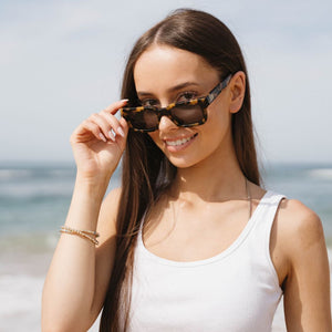 ROVE HONEY TORT l Plastic Free Sunglasses l Black Polarised Lens - Soek Fashion Eyewear Australia