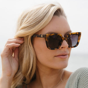 HARPER HONEY TORT l Plant Based Sunglasses l Tortoise Frame l Polarised Lens - Soek Fashion Eyewear Australia