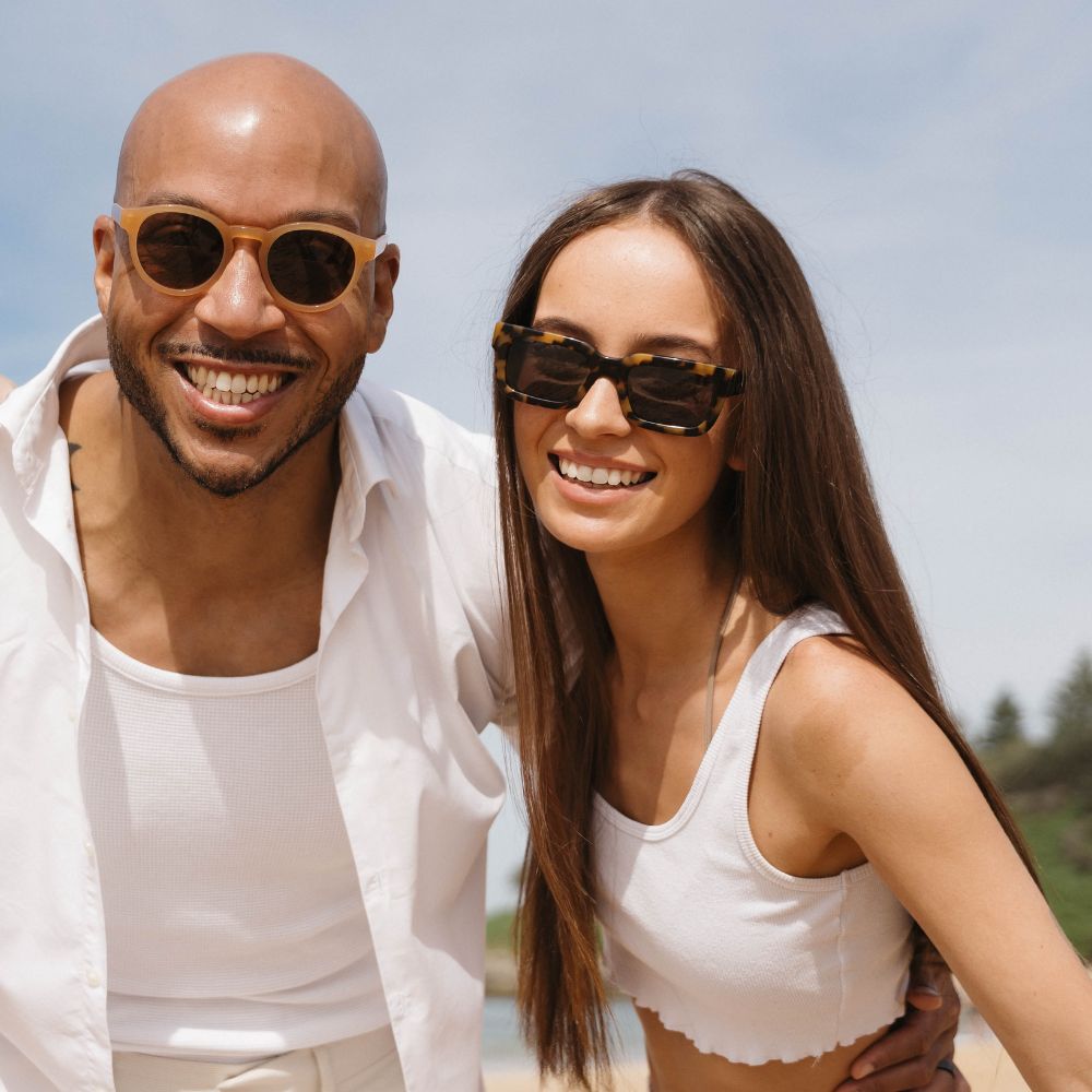 ROVE HONEY TORT l Plastic Free Sunglasses l Black Polarised Lens - Soek Fashion Eyewear Australia