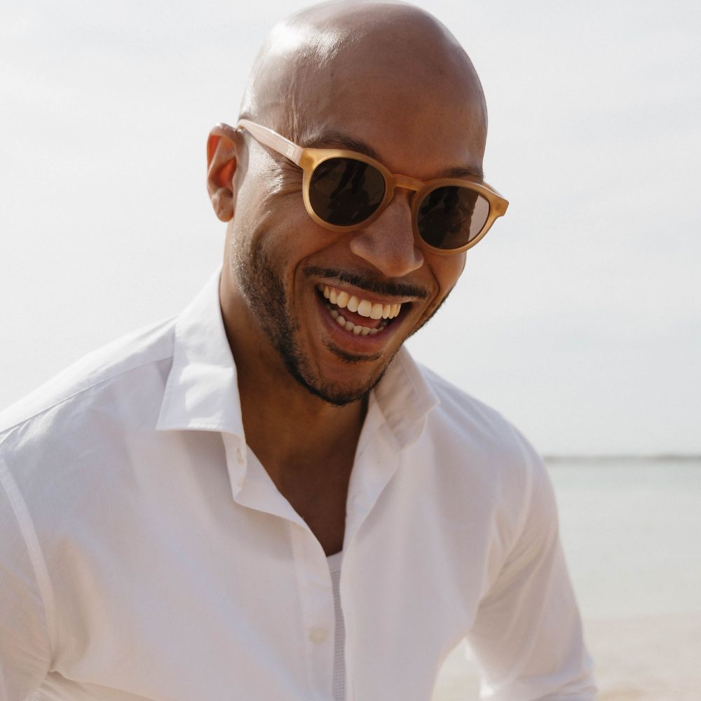 OTIS SAND - Bio Acetate Sand coloured Frame l Khaki Polarised Lens