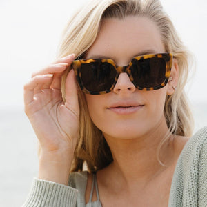 HARPER HONEY TORT l Plant Based Sunglasses l Tortoise Frame l Polarised Lens - Soek Fashion Eyewear Australia
