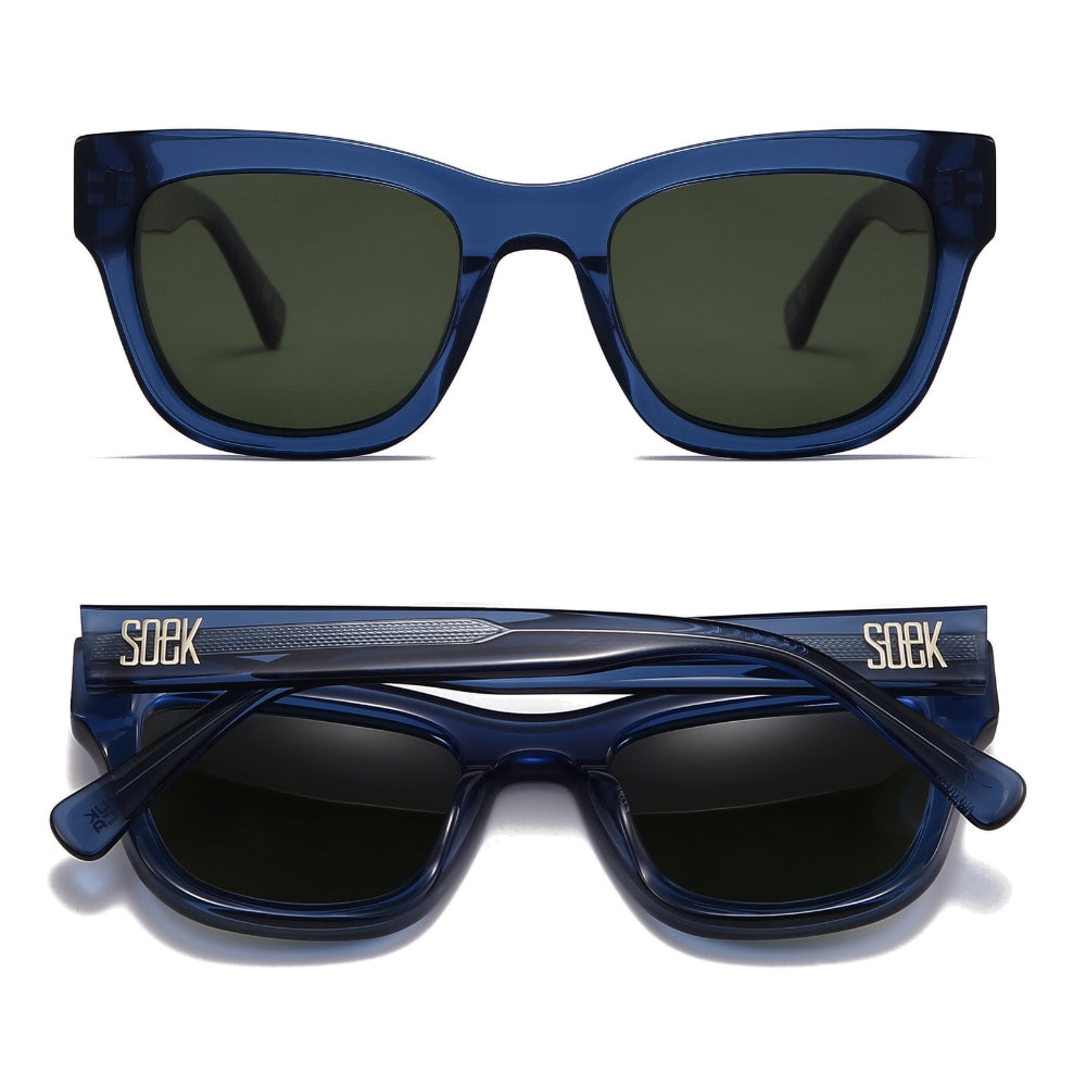 COLLIDE COBALT - Bio Acetate Tortoise Frame l Black Polarised Lens