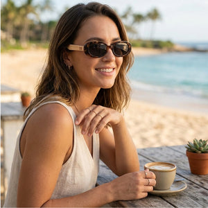 Days in the Sun ROCKY TORT l Brown Polarised Lens l White Maple Arms - Soek Fashion Eyewear Australia