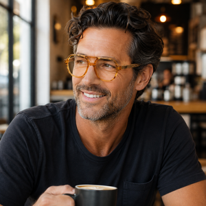 Prescription Frame l BILLY CLEAR BROWN by SOEK Sustainable Eyewear