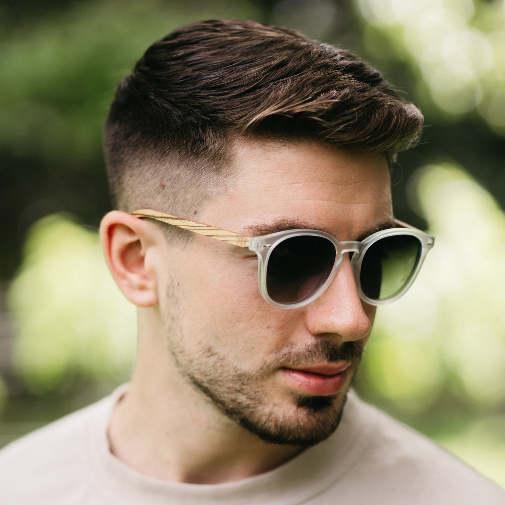 TAINE FROST l Clear Sunglasses l Polarised Lens - Soek Fashion Eyewear Australia