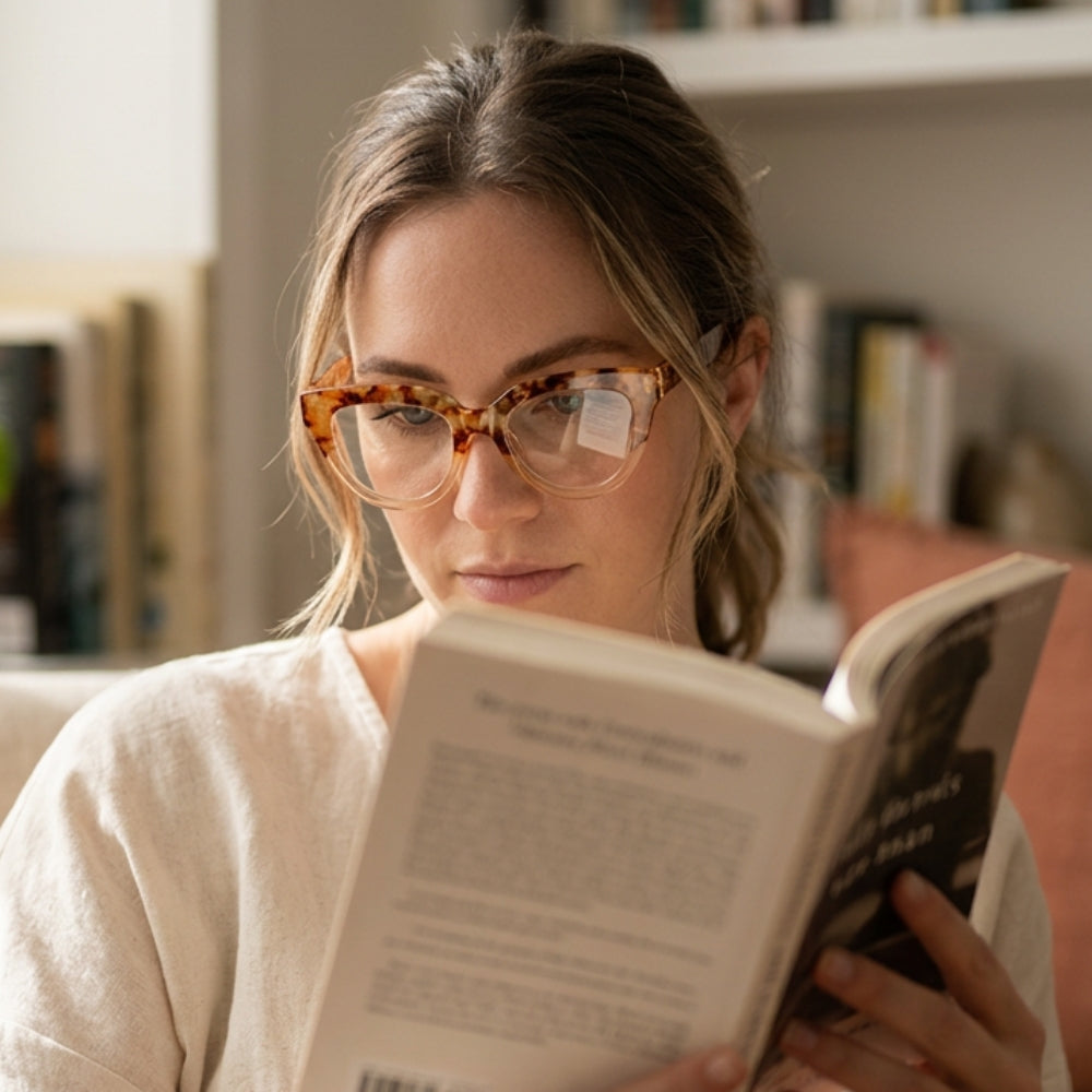 Magnifying Reader l FLUTTER DESERT TORT - Soek Fashion Eyewear Australia