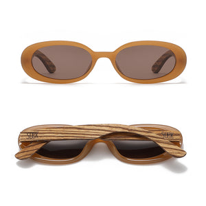 Days in the Sun TOFFEE l Brown Polarised Lens l Walnut Arms - Soek Fashion Eyewear Australia