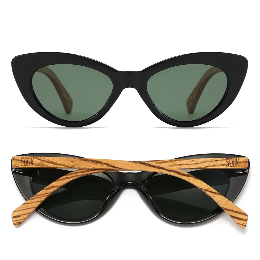 SAVANNAH MIDNIGHT  Black Gradient Lens l Walnut Arms