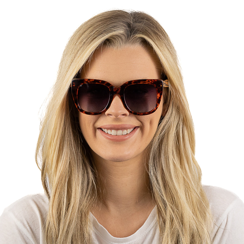 RIVIERA TORTOISE  Black Graduated Lens l Walnut Arms - Soek Fashion Eyewear Australia