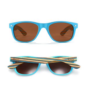 LITTLE SHELLY KIDS Polarised Sunnies l Striped Arms l Age 7-10 - Soek Fashion Eyewear Australia