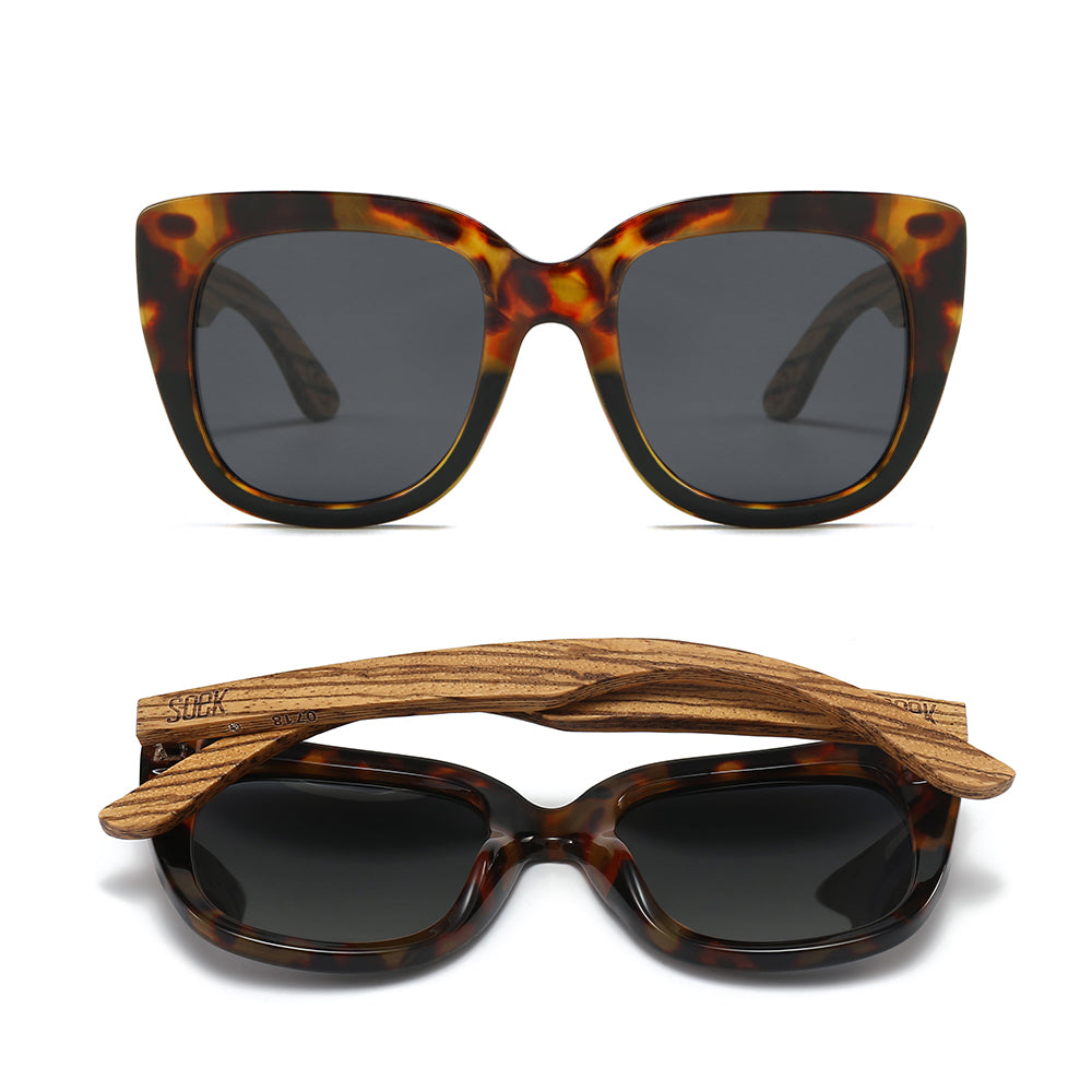 RIVIERA TOFFEE Black Graduated Lens l Walnut Arms