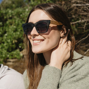 MORGAN INDIGO l Blue Grey Sunglasses l Polarised Lens - Soek Fashion Eyewear Australia