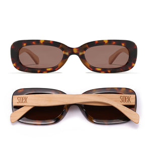VIBE TOFFEE TORT l Black Polarised Lens l White Maple Arms - Soek Fashion Eyewear Australia