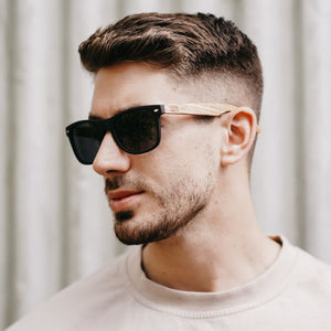BALMORAL I Black Polarised Lens l Walnut Arms - Soek Fashion Eyewear Australia