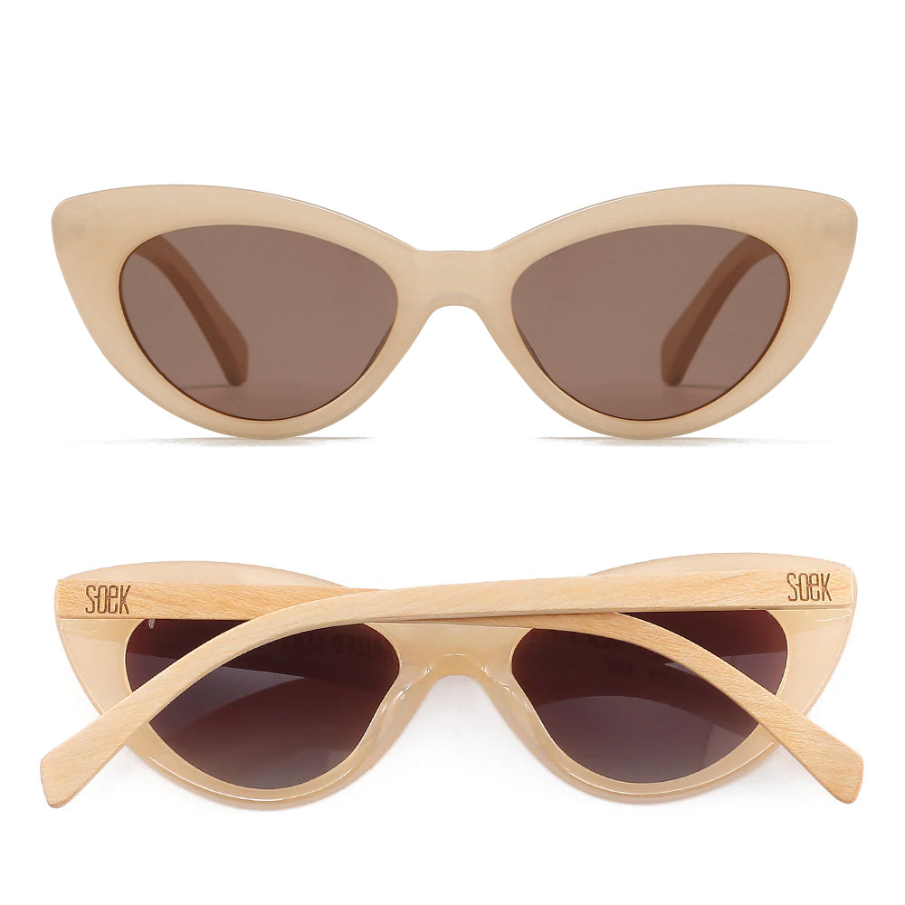 SAVANNAH NUDE l Cream Sunglasses l Polarised Lens - Soek Fashion Eyewear Australia