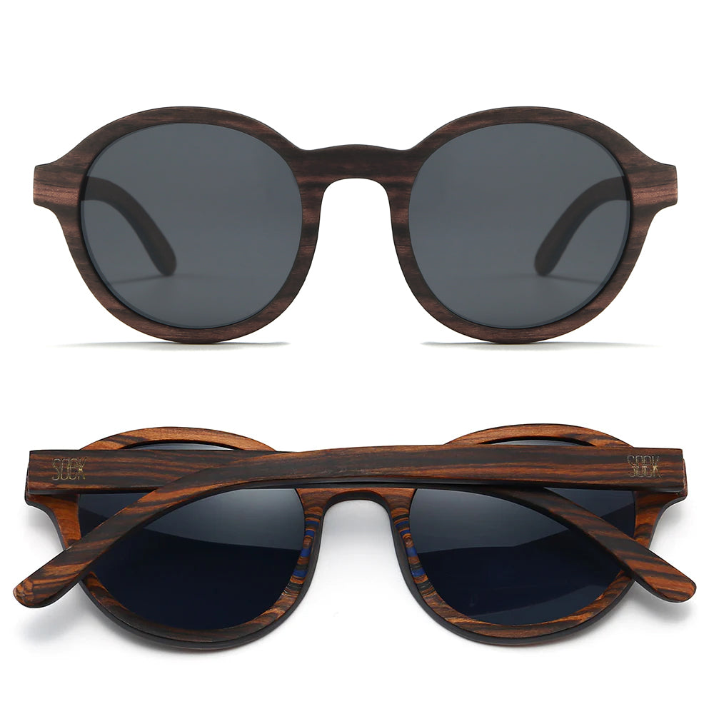 WANDERER -  Oak wood Frame with Black Polarised Lens