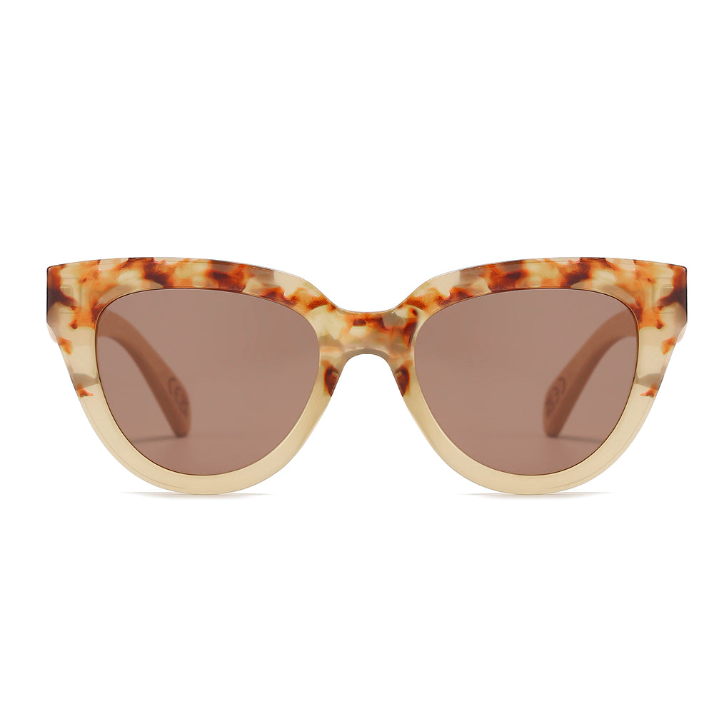 FLUTTER Desert Tort l Sunglasses l Brown Lens l White Maple Arms