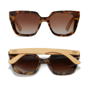 SOLUNA MOCHA TORT l Sunglasses l  Brown Polarised Lens l Walnut Maple Arm by SOEK New Zealand