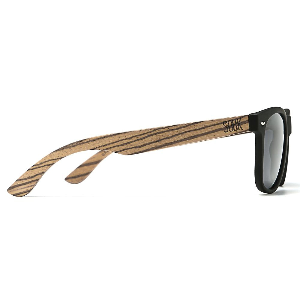 BALMORAL I Black Polarised Lens l Walnut Arms - Soek Fashion Eyewear Australia