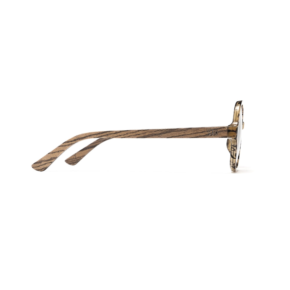 BILLY OPAL TORT l Brown Gradient Lens l Walnut Wood Arms - Soek Fashion Eyewear Australia
