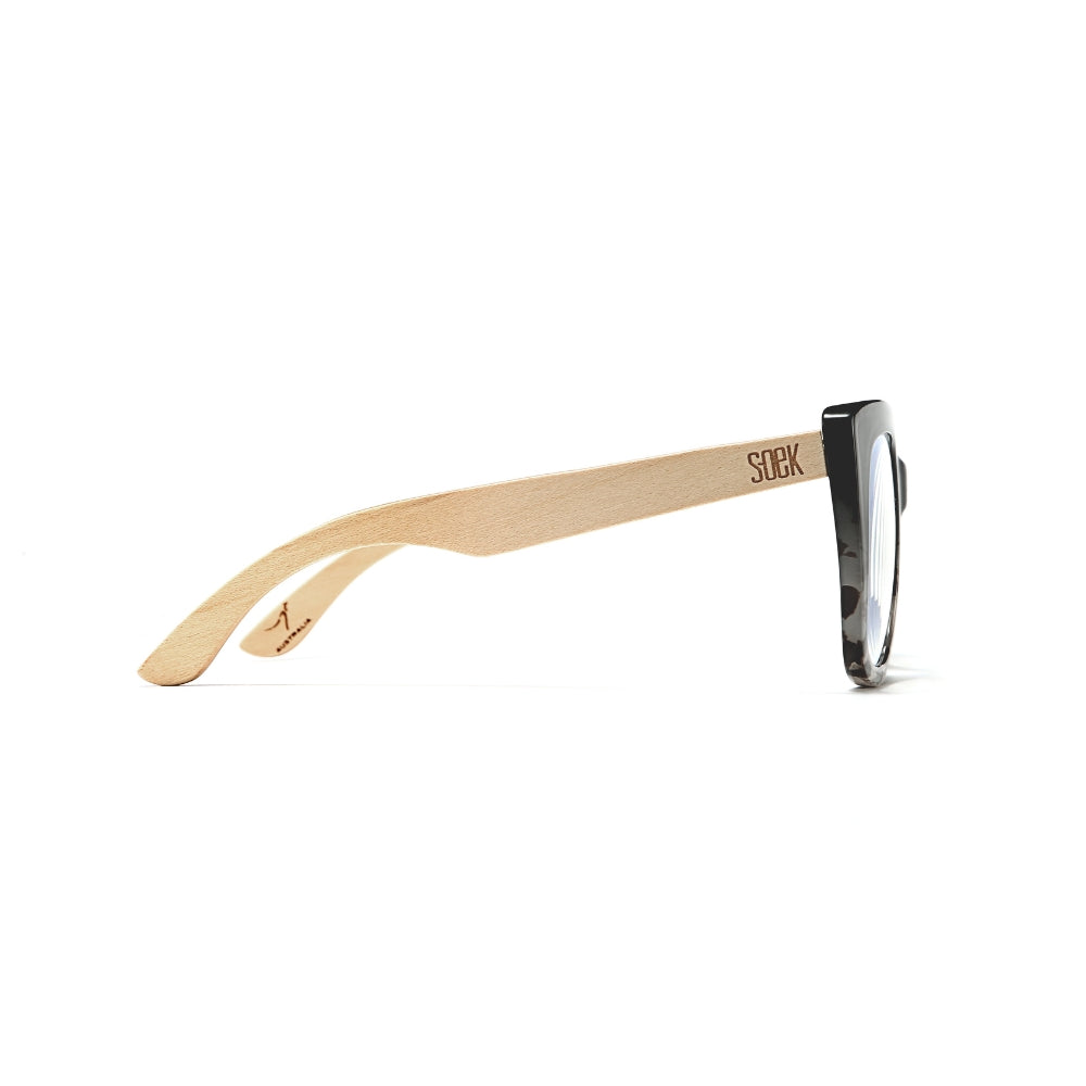 RIVIERA BLACK/IVORY l  Blue Light Magnifying Reader - Soek Fashion Eyewear Australia