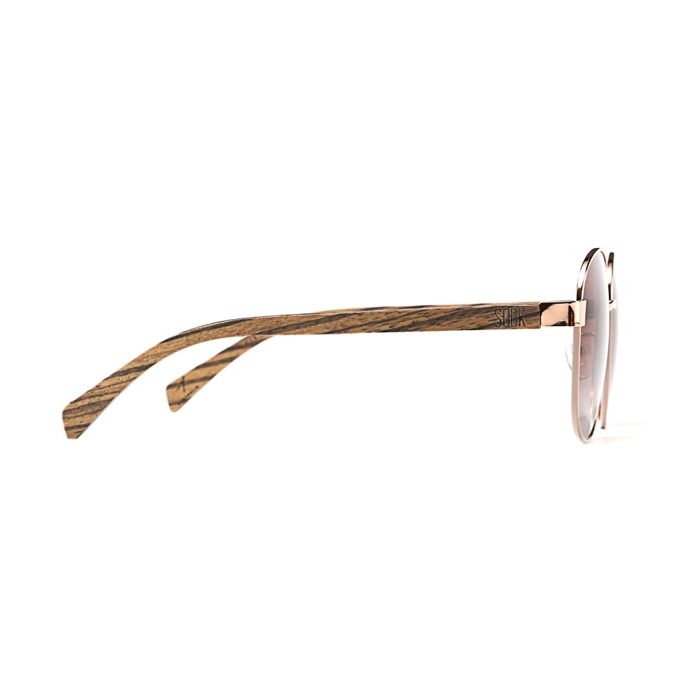 CLEO BLOOM l Rose Gold Metal l Polarised Lenses - Soek Fashion Eyewear Australia