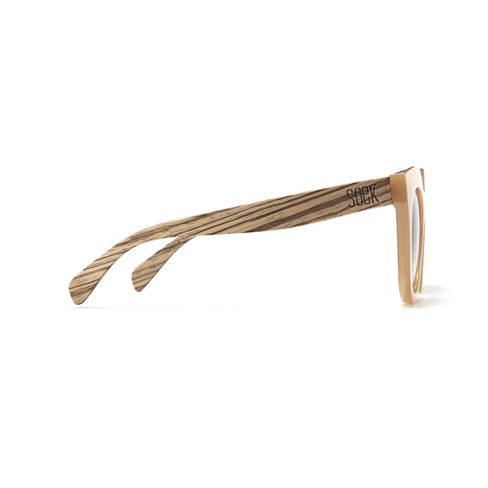 MILLA CARAMEL Brown Gradient Lens l Walnut Arms - Soek Fashion Eyewear Australia