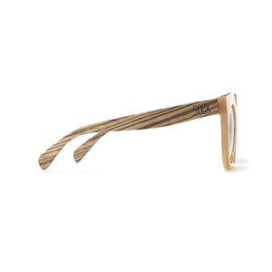 MILLA CARAMEL Brown Gradient Lens l Walnut Arms - Soek Fashion Eyewear Australia
