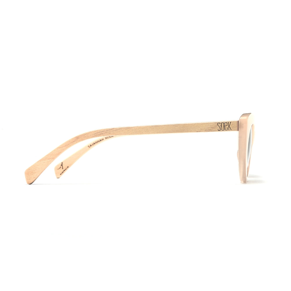 SAVANNAH NUDE l Cream Sunglasses l Polarised Lens - Soek Fashion Eyewear Australia