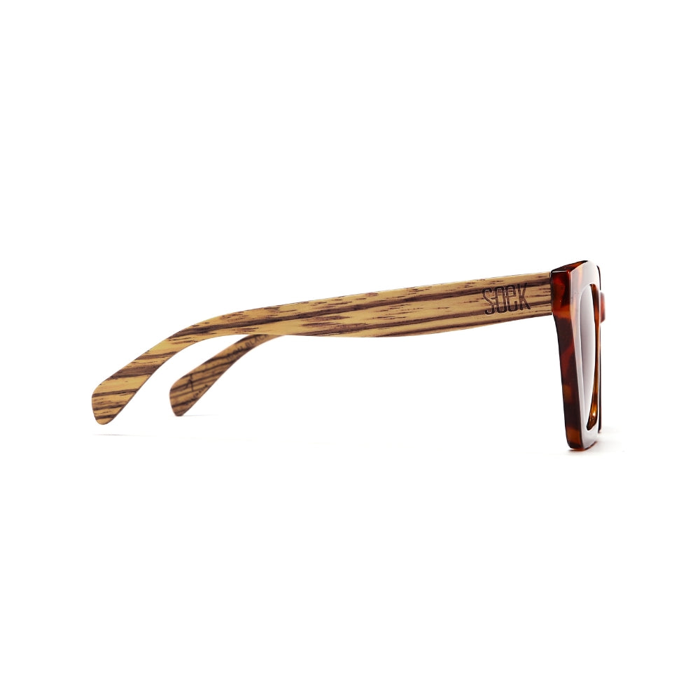 ICON BLACK TOFFEE l Black Graduated Lens l Walnut Arms - Soek Fashion Eyewear Australia