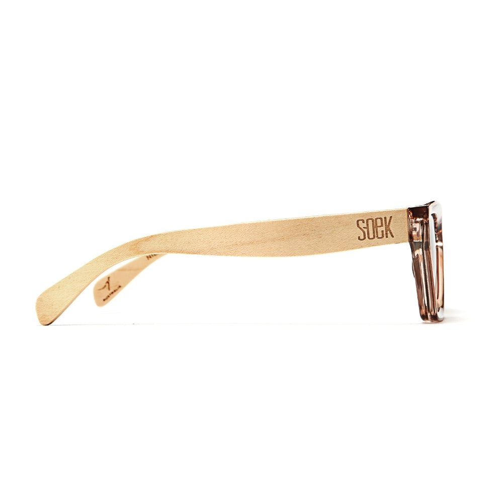 NILAA MOCHA l Graduated Brown Lens l White Maple Arms - Soek Fashion Eyewear Australia