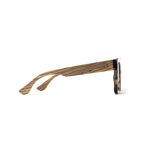 ROCCO TORT l Black Polarised Lens l Walnut Arms - Soek Fashion Eyewear Australia