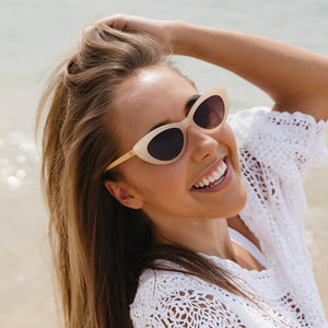SAVANNAH NUDE l Cream Sunglasses l Polarised Lens - Soek Fashion Eyewear Australia