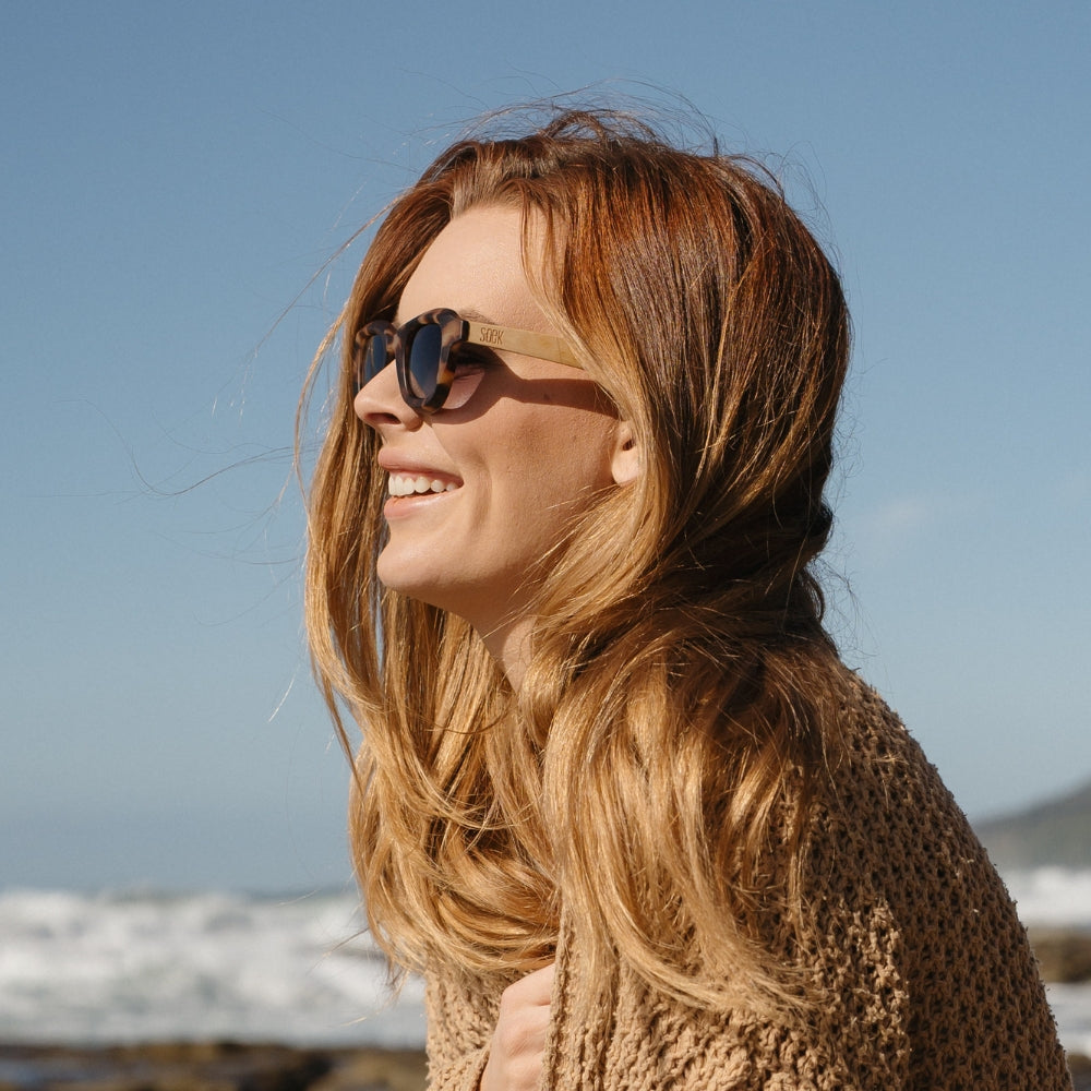 QUEST ROCKY TORT l Sunglasses l Polarised Lens l Walnut Arms - Soek Fashion Eyewear Australia
