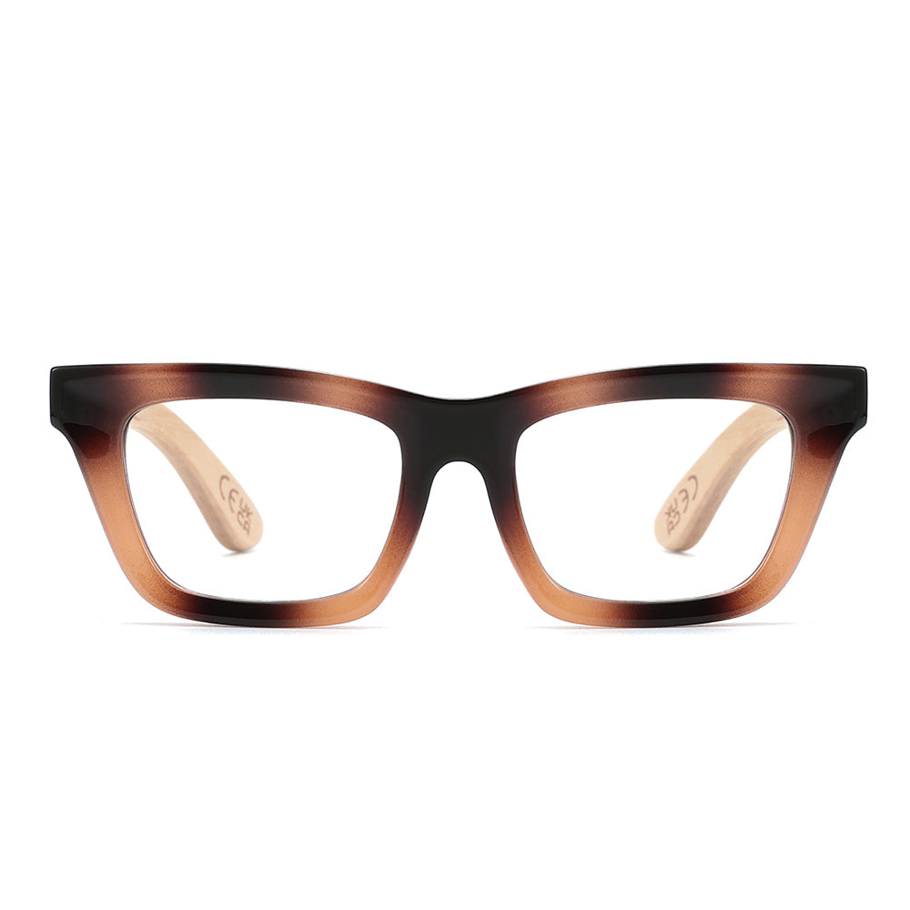SYDNEY COASTAL CARAMEL l Wooden Magnifying Reader - Soek Fashion Eyewear Australia