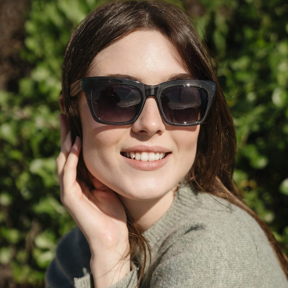 MORGAN INDIGO l Blue Grey Sunglasses l Polarised Lens - Soek Fashion Eyewear Australia