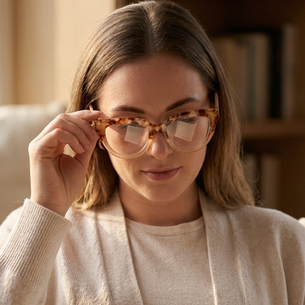 Magnifying Reader l FLUTTER DESERT TORT - Soek Fashion Eyewear Australia