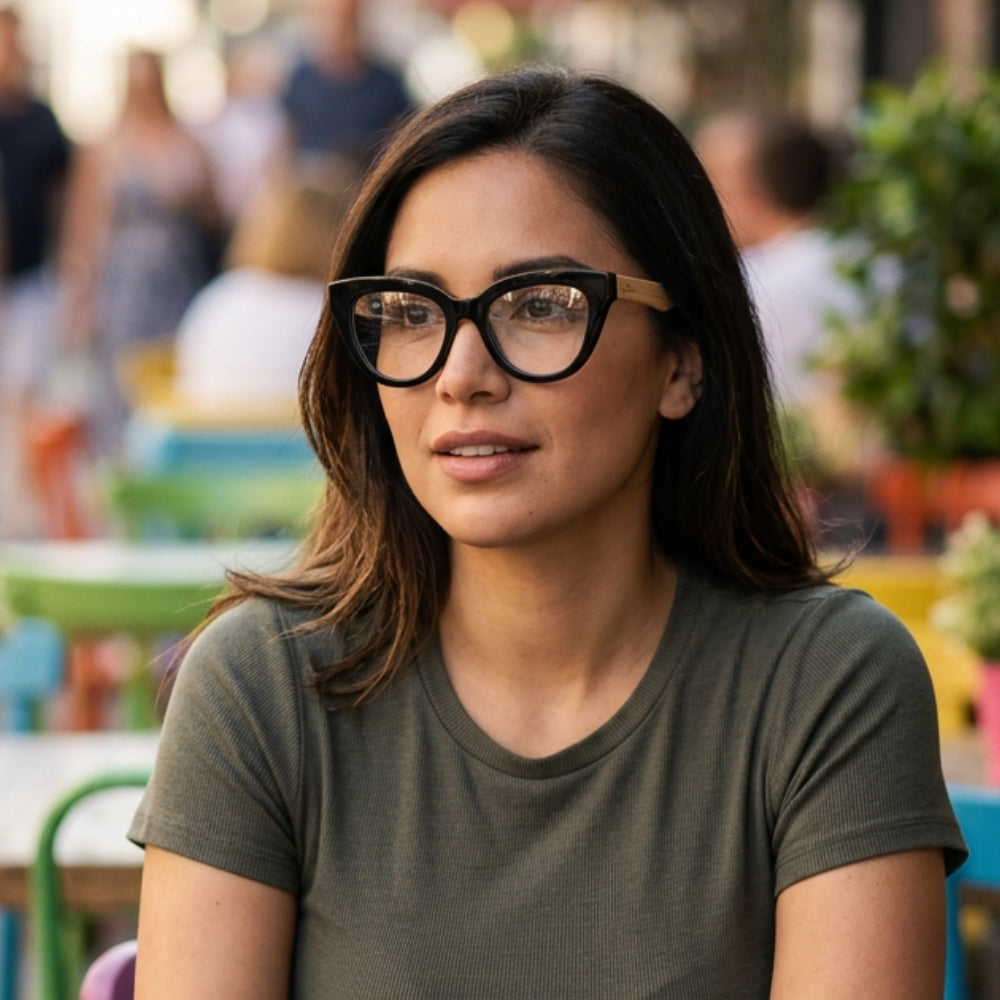 Black Magnifying Reader l FLUTTER STORM - Soek Fashion Eyewear Australia