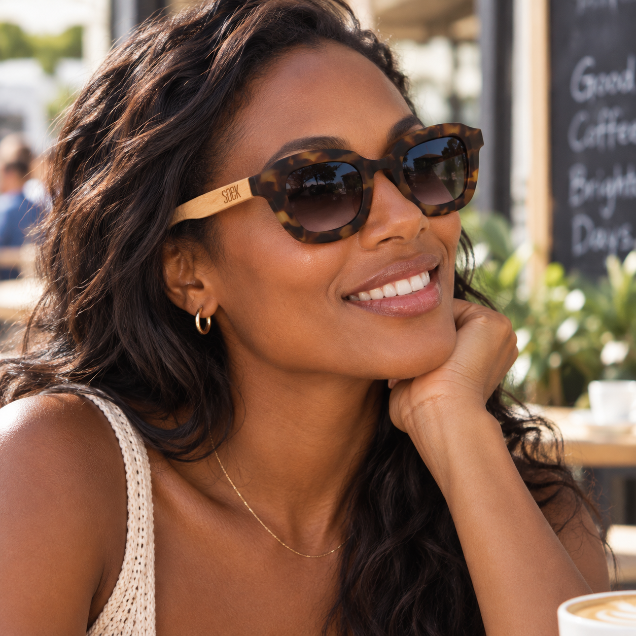 QUEST ROCKY TORT l Polarised Sunglasses l Wooden Arms - Soek Fashion Eyewear Australia