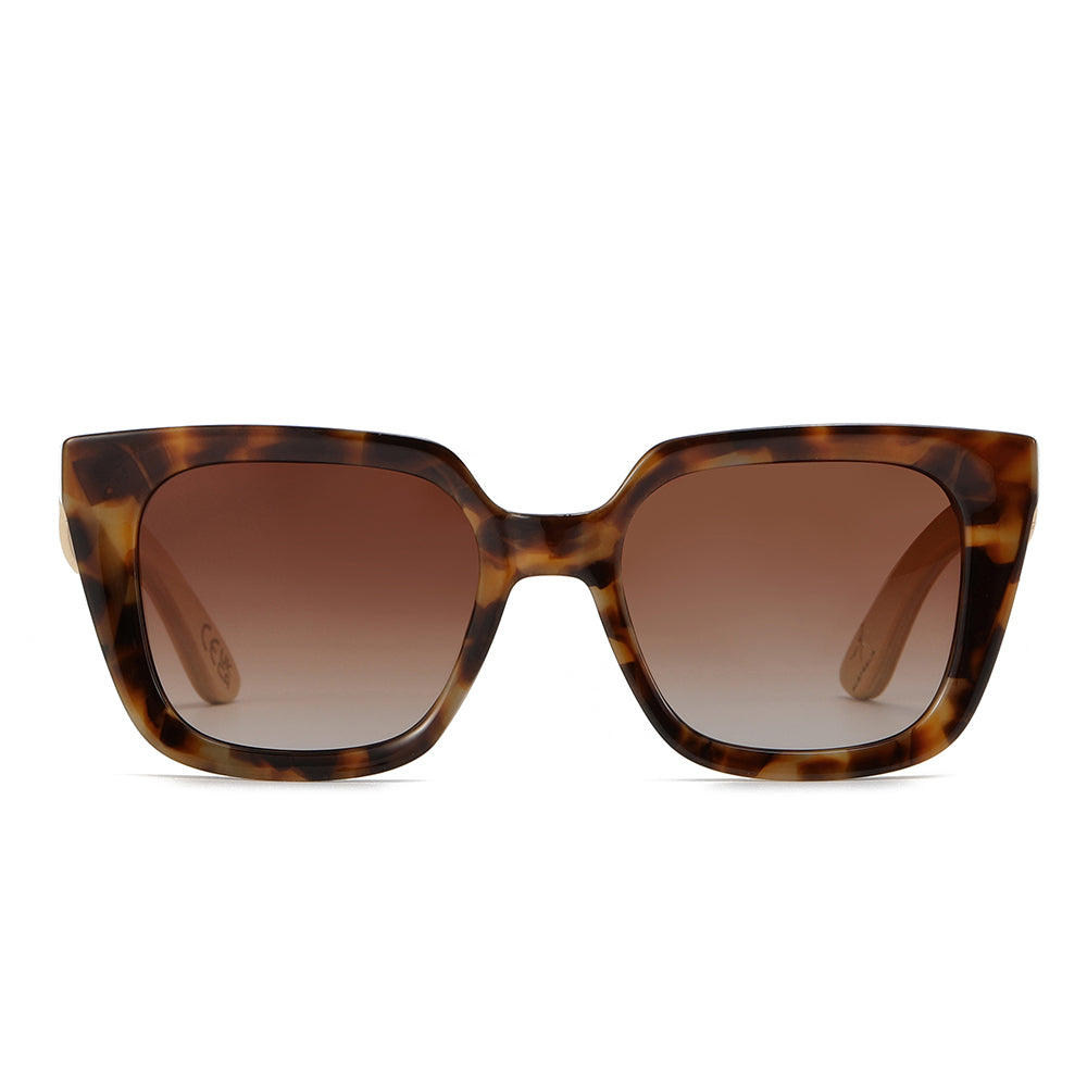 *NEW* SOLUNA MOCHA TORT l Polarised Sunglass l Walnut Maple Arm - Soek Fashion Eyewear Australia