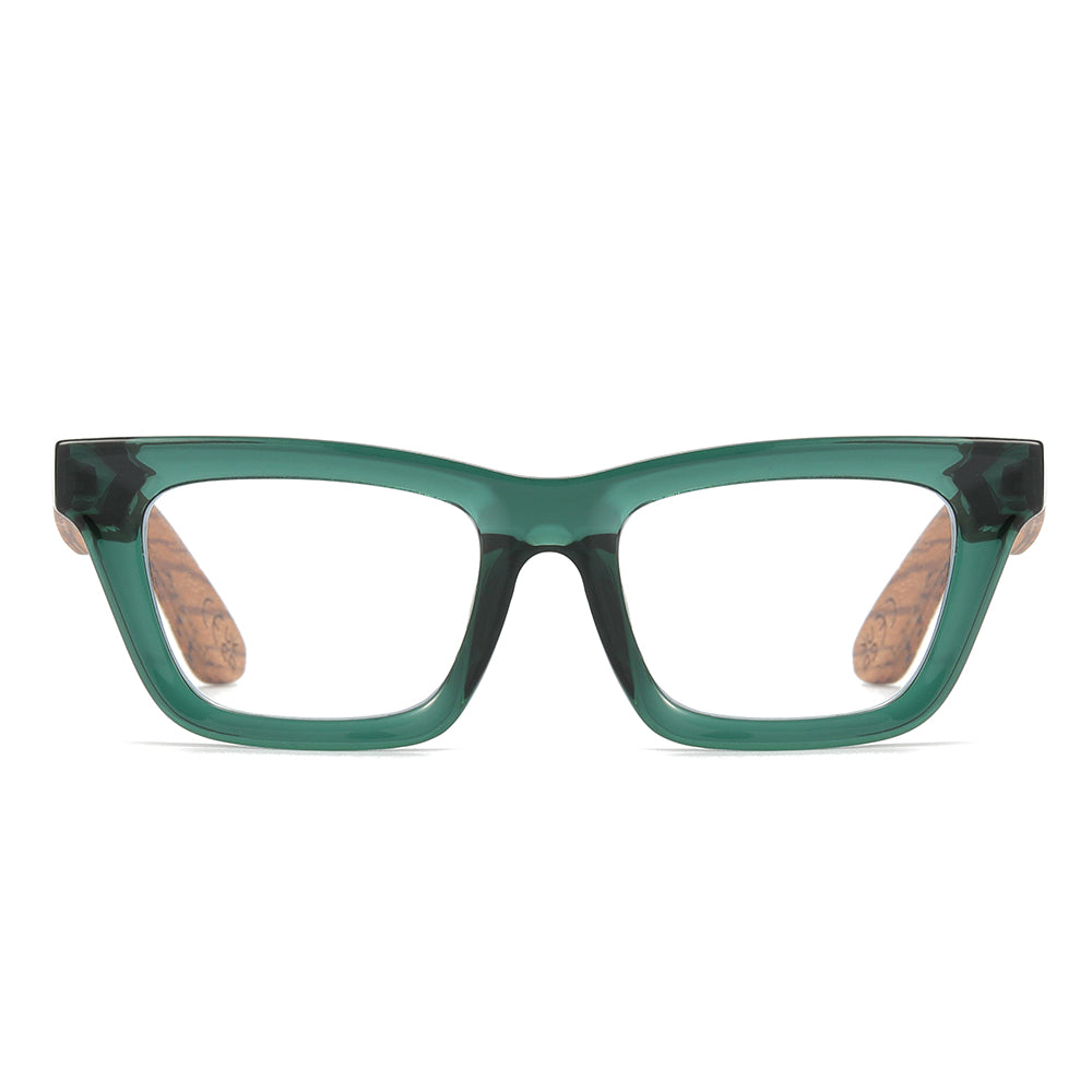 Green Magnifying Reader l SYDNEY BOTTLE GREEN - Soek Fashion Eyewear Australia