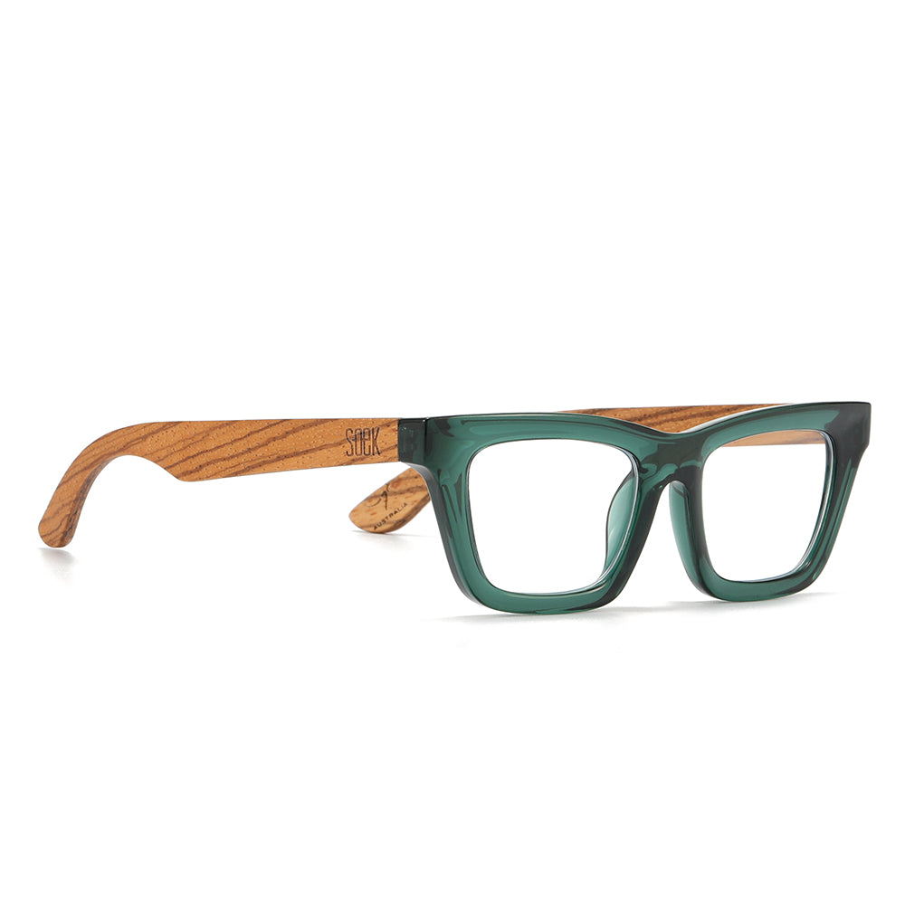 Green Magnifying Reader l SYDNEY BOTTLE GREEN - Soek Fashion Eyewear Australia