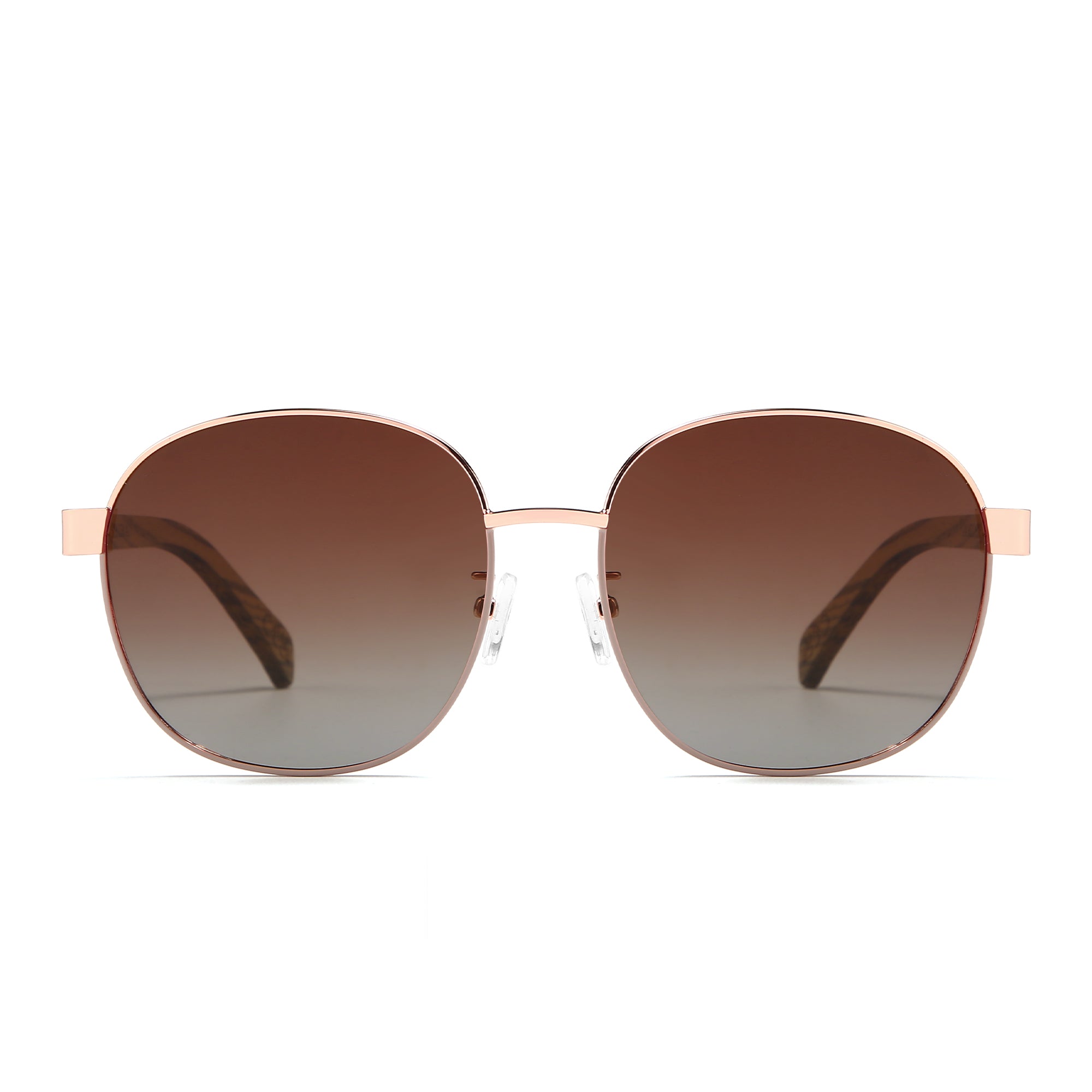 CLEO Bloom -  Rose Gold Metal Frame l Brown Gradient Lens l Walnut Arms
