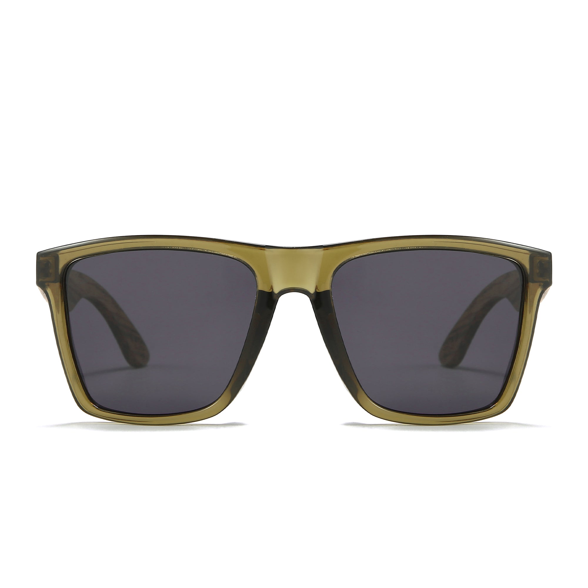 DALTON KHAKI Khaki Sunglasses l khaki Polarised Lens l Walnut Arms