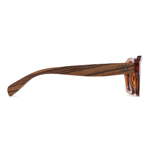 STRAY Coffee Bean l Sunglasses l Brown Lens l Walnut Wood Arms - Soek Fashion Eyewear Australia