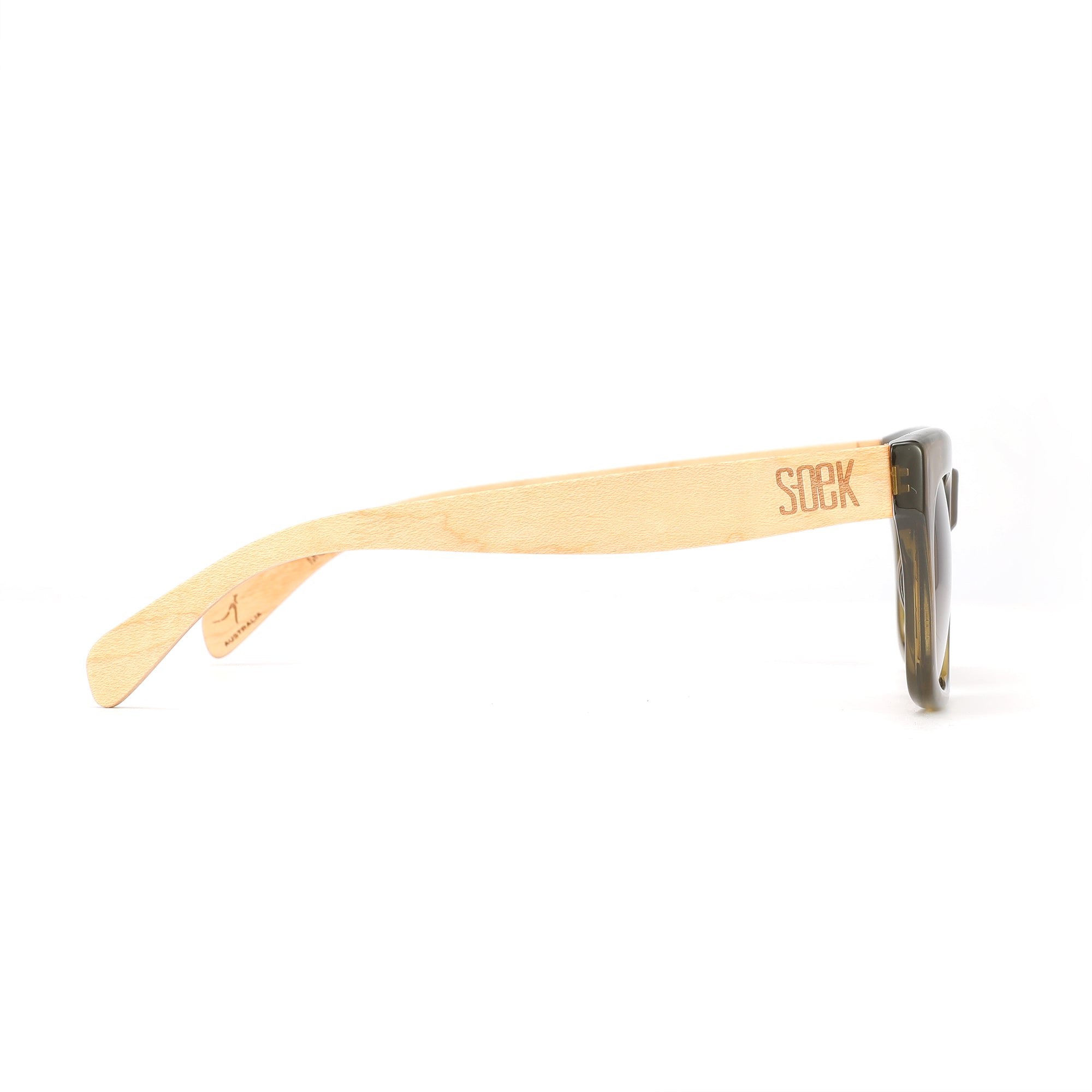 MORGAN MOSS l Khaki Green Sunglasses l Polarised Lens - Soek Fashion Eyewear Australia