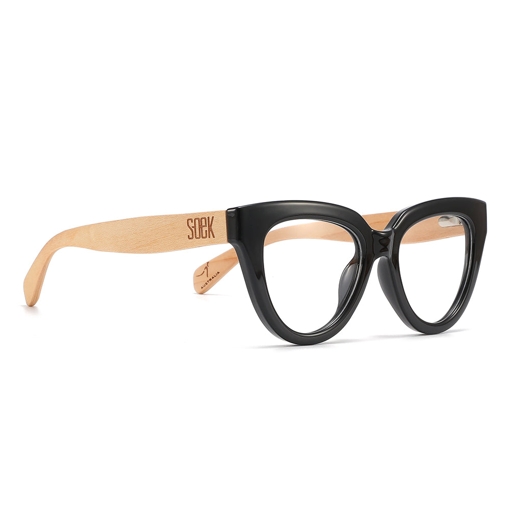 Black Magnifying Reader l FLUTTER STORM - Soek Fashion Eyewear Australia