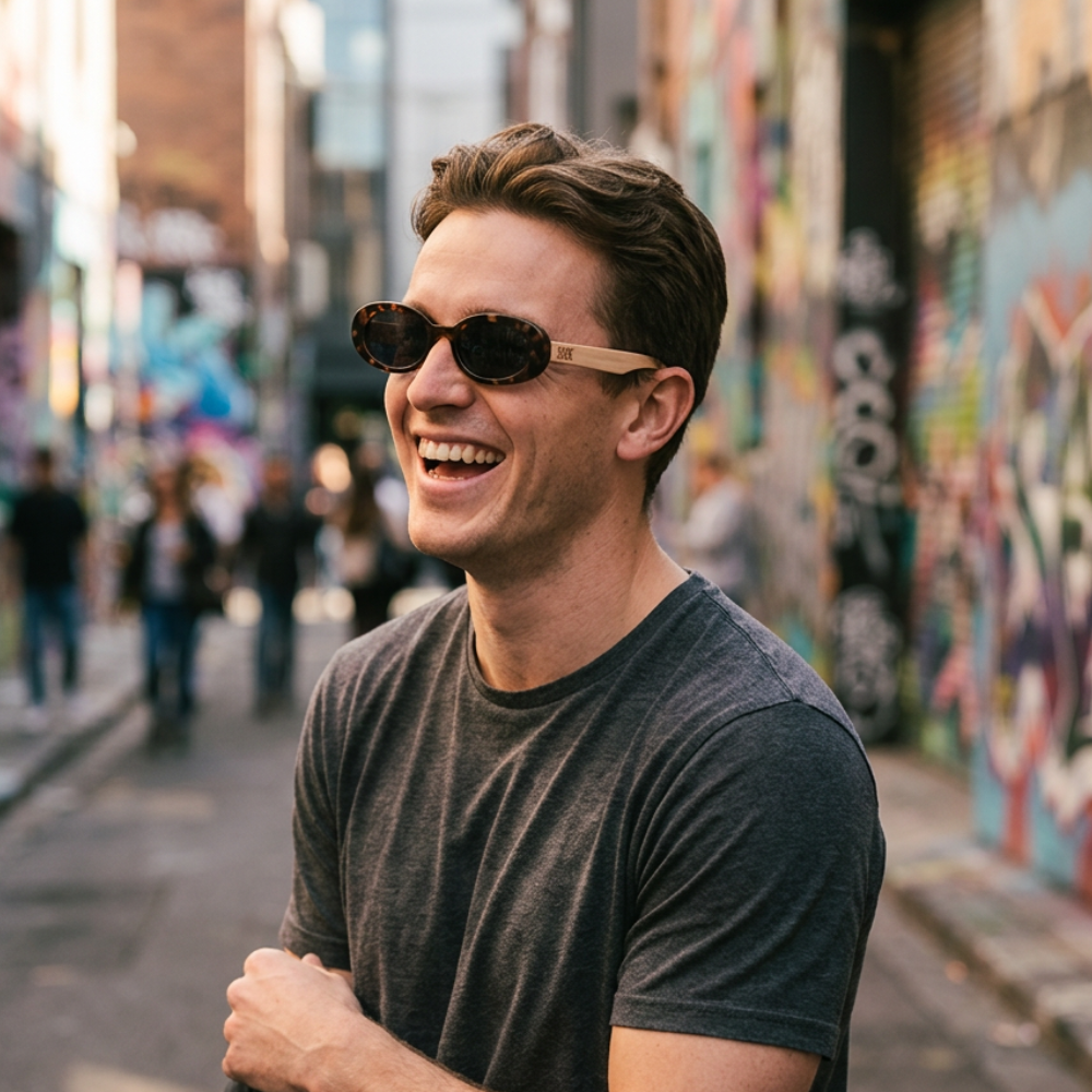 Days in the Sun ROCKY TORT l Brown Polarised Lens l White Maple Arms - Soek Fashion Eyewear Australia