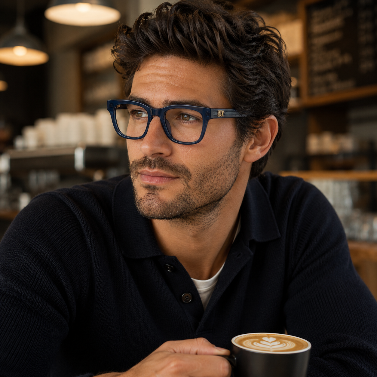 Prescription Frame l COLLIDE COBALT Bio Acetate Dark Blue Frame