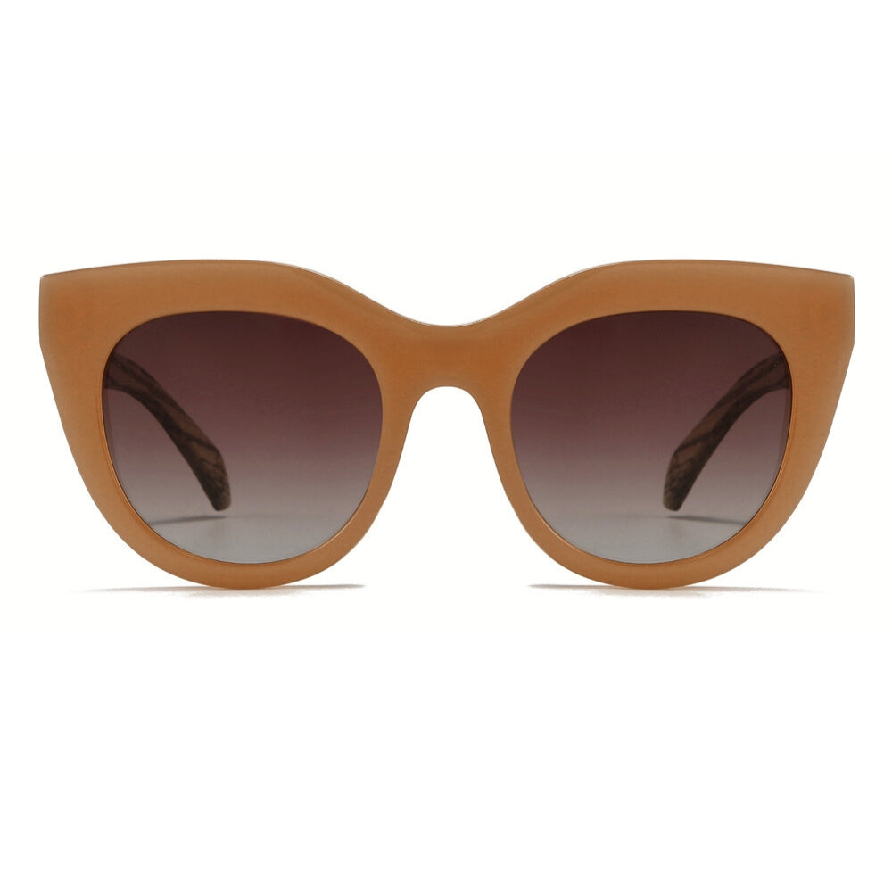 MILLA CARAMEL Brown Gradient Lens l Walnut Arms